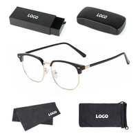 Lunettes de lecture correctrices unisexes TR90 Slim Gold Squared Minya LX-529 pour visage en cœur, anti-lumière bleue, durables et flexibles