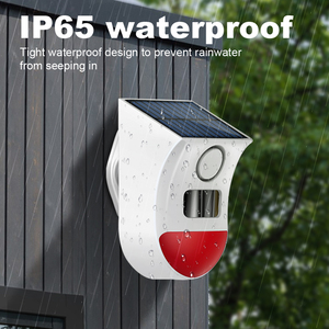 Système d'alarme extérieur sans fil WALE anti-vol à énergie solaire IP65 avec détecteur <span class=keywords><strong>de</strong></span> mouvement infrarouge et sirène stroboscopique - Product Image 5