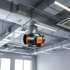 Ventilador de conducto en línea Vevor de 6 pulgadas con control de velocidad variable, kit de extractor HVAC eléctrico de 220 V con rodamiento de bolas - Product Image 2