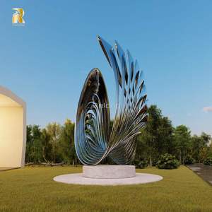 Scultura moderna famosa astratta di arte dell'acciaio inossidabile per la decorazione esterna - Product Image 5