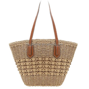 กระเป๋าถือสานฟางชายหาดฤดูร้อน ซับในโพลีเอสเตอร์ ดีไซน์ขายส่ง กระเป๋าถือ DAQI สายสะพายเดี่ยว สำหรับเดินทาง ปาร์ตี้ ใช้ได้ทั้งชายและหญิง ขนาดกะทัดรัด - Product Image 4