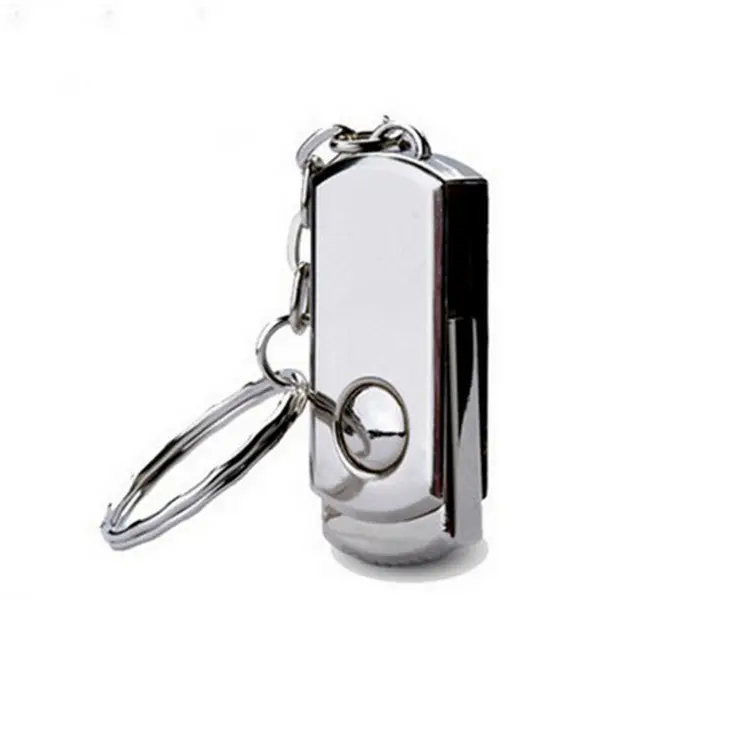 Portable metal usb flash drive 1G 2G 4GB 8GB 16GB 32GB 64gb rotary keychain USB 2.0 pendrive u disk