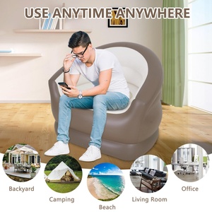 Air Mattress <b>Inflatable</b> <b>Sofa</b> Foldable PVC <b>Sofa</b> for Living Room & Bedroom Use Portable Indoor Camping Furniture - Product Image 6