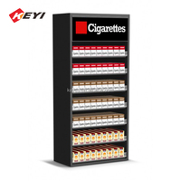 Présentoir métallique moderne pour tabac de supermarché avec support pour briquets et armoire de rangement éco-responsable