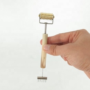 Outil de réflexologie facial en cuivre, acupuncture, massage de points de peau, avec poignée en corne de bœuf, 1 pièce - Product Image 2