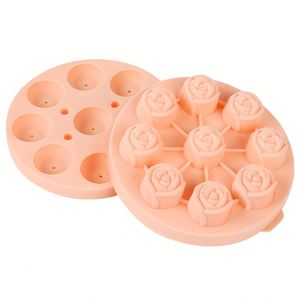 Moule à glaçons en silicone en forme de rose, bac à glaçons de qualité alimentaire, congélation rapide et facile à démouler pour le whisky - Product Image 2