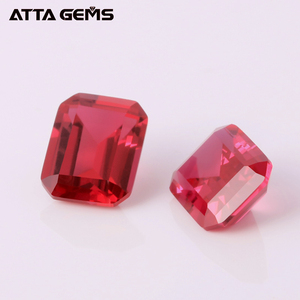 Laboratorio creado 8*6mm Octágono <span class=keywords><strong>Esmeralda</strong></span> #5 Ruby imitación rubí sintético corindón piedra precios por <span class=keywords><strong>quilate</strong></span> - Product Image 4