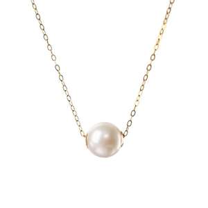 จี้ไข่มุกอะโกย่าเกรดพรีเมียม ขนาด 8-8.5 มม. ทรงกลม สีออโรร่า สำหรับทำสร้อยคอ DIY พร้อมสายคล้องคออเนกประสงค์ - Product Image 5