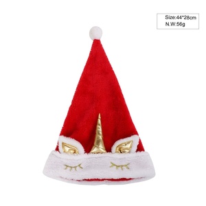 Decorazioni natalizie Golden e argento unicorno cappelli di natale accessori di <span class=keywords><strong>abbigliamento</strong></span> costumi oggetti di scena vecchi cappelli - Product Image 2