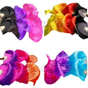 مروحة يدوية حريرية للنساء بسعر المصنع وجودة عالية، تصميم جديد طويل لرقص البطن بنمط الخيزران للحفلات - Product Image 6