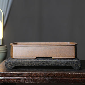 Высокое качество Zisha Фиолетовый песчаный прямоугольный узкий бассейн ручной горшок для сжигания дров бонсай Настольный горшок для посадки подвесной цветочный горшок - Product Image 3