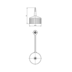 <b>Bottle</b> 750ml round with thread and long, cuttable nozzle - Product Image 4