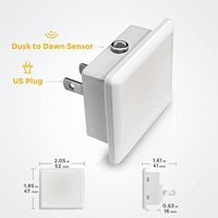 LOHAS Mini Veilleuse LED pour bébé d'enfants Lampe de nuit carrée Mini Veilleuse pour enfants Lampe de lit à prise murale Veilleuse à LED pour chambre à coucher