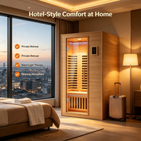 Cabina de Sauna con Selección de Madera Premium, Paneles de Vidrio sin Juntas, Controles Digitales e Interior Personalizado para Proyectos Residenciales de Lujo