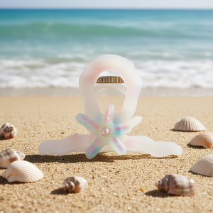 Pinza de Pelo Zi con Diseño de Estrella de Mar y Concha de Resina de 8 cm para Mujer, Accesorio de Pelo Bonito para Uso Diario - Product Image 2