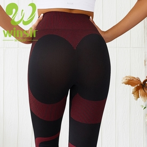 fabricante de ropa deportiva Calza Chupín Tiro Alto <span class=keywords><strong>Bicolor</strong></span> Fitness yoga Supplex Lycra malla Yoga sin costura Leggins mujeres - Product Image 4