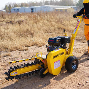 Austter Benzine Mini Trencher Graafmachine Ketting Mini Trencher Gooier Sleufmachine Met Benzinemotor Mini Trencher