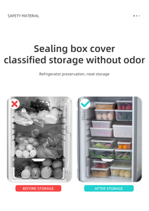 Nhà Máy Bán Sỉ Hộp Đựng Thực Phẩm Tủ Lạnh Nhà Bếp Bằng Nhựa PP Có Nắp Đậy - Product Image 6