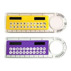 Regla de Bolsillo Multifuncional 3 en 1 con Calculadora, de Plástico, para la Escuela u Oficina, con Energía Solar - Product Image 4