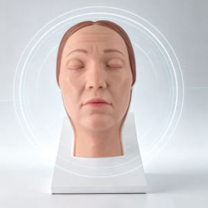 Modèle d'entraînement en silicone de tête humaine pour injections chirurgicales et cosmétiques avec nerfs faciaux et vaisseaux sanguins simulés - Product Image 3