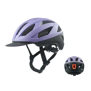 Nieuw Design Pc Shell In-Mold Racefiets Fietshelm Voor Mannen Vrouwen Met Led Licht Afneembare Stedelijke Fietshelm Met Vizier