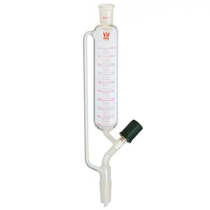 25-250 ml Borosilikatglas graduierter Konstanzdruck-Lagerlabor-Equalizierungs-Lagerlauf mit Schraubtyp-Stopcock