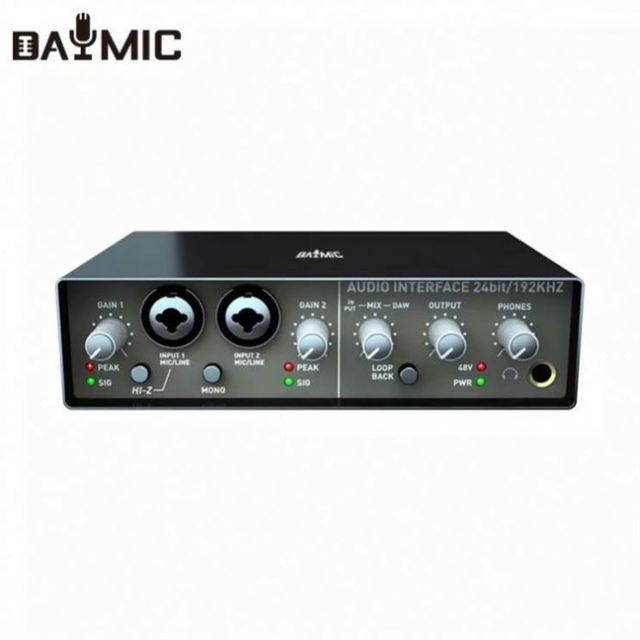 Whole Sale Q24 Pro Usb Recording Studio Sound Card With 48v Phantom Microphone Stereo Audio Mixer Interface for Home Studio