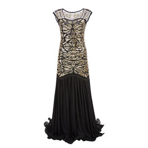 Disfraz de los Años 20, Talla S-XL, Vestido Largo de Noche con Lentejuelas Negras para Mujer, Estilo Gatsby, para Fiesta, Baile de Graduación, Cosplay - Product Image 3