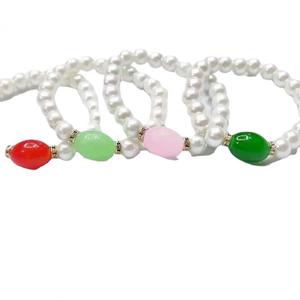 Bracelet/Perles en forme de boule imitation perle, design géométrique, petites breloques provenant des magasins/d'éventails de rue du Zhejiang - Product Image 2