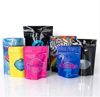 Sacs Mylar personnalisés imprimés en gros de 3,5 g, sachets refermables à fermeture éclair, anti-odeur, thermoscellables, de qualité alimentaire, à fond stable