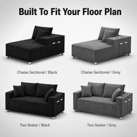 Maßgefertigtes Modulares L-förmiges Schlafsofa-Set mit Schwammfüllung Modernes Umweltfreundliches Design für Wohnzimmer