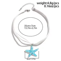 Chaînes de fil de bohême avec grand pendentif étoile de mer collier pour femmes à la mode y2k collier de plage 2025 accessoires de cou bijoux de mode