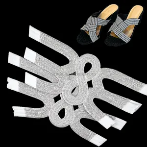 RS049 Rhinestone toe sandals slippers accessories vamp wholesale shoe material accessories