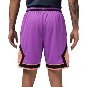 Pantaloncini da basket estivi da uomo, sportivi, ad asciugatura rapida, 100% poliestere, colori a contrasto, vita elastica, stile streetwear. - Product Image 2