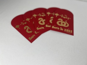 Productos chinos rojos personalizados de <span class=keywords><strong>Feliz</strong></span> Año Nuevo, sobres de papel texturizado de tacto suave para regalos de buena fortuna - Product Image 3