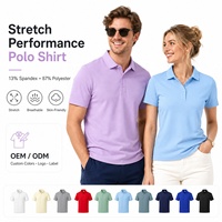 Camisa de Manga Corta para Hombre, Personalizable, Elástica, Antiarrugas, de Poliéster Tejido, con Botones, Diseño Liso, Suave y Transpirable