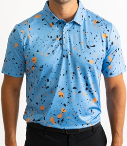 Camiseta de Golf Sublimada con Logotipo Personalizado OEM, 90% Poliéster, 10% Elastano, Corte Regular, Tejido Transpirable, Estampado Gráfico Completo - Product Image 2
