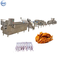 Ligne de traitement entièrement automatique des pattes de poulet, machine de production pour l'abattage, le nettoyage et le pelage de la volaille