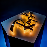 Lettres en relief 3D personnalisées en acier inoxydable avec éclairage LED, enseigne rétroéclairée en acrylique, logo lumineux pour les bâtiments résidentiels, extérieur, IP65, étanche, entreprise