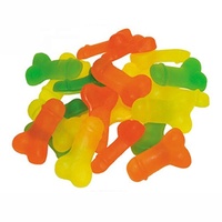 Bonbons gélifiés halal aromatisés aux fruits, taille personnalisée, en forme de pénis