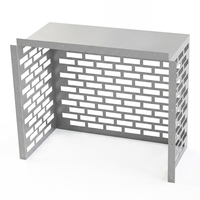 Boîtier de condenseur mural YOD HVAC pour mini-split, unités de pompe à chaleur, unités extérieures de climatiseur, couvercle métallique pour climatiseur extérieur