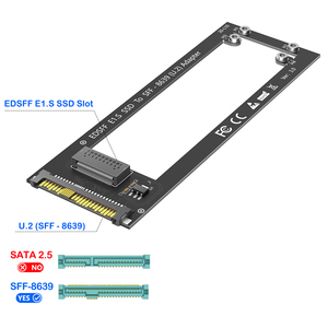Tarjeta Adaptadora U.2 SFF-8639 a NVMe Ruler GEN-Z EDSFF Corta SSD <span class=keywords><strong>E1</strong></span>.S para Computadora de Escritorio/Estación de Trabajo/Servidor - Product Image 3
