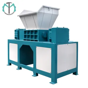 Tyrone Dubbele Motor 20HP Plastic Band Shreder Versnipperen Machine Match Transportband Vlok Crusher