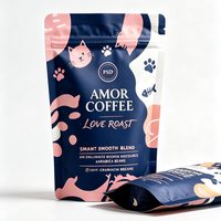 Sachet Doypack Personnalisé Mat pour Café Filtré avec Fermeture Éclair et Fenêtre, Qualité Alimentaire, Refermable, Vente en Gros Usine