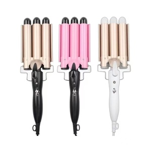 Rizador de Pelo Profesional de 22/25 mm, Cerámico, con Tres Tubos, <span class=keywords><strong>Triple</strong></span> Rizador, <span class=keywords><strong>Ondulador</strong></span>, Rizador Eléctrico para Ondas de Agua - Product Image 1