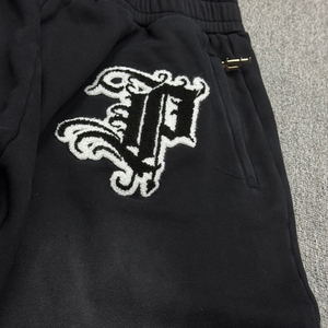 Pantalones Deportivos Casuales de Cintura Media para Hombre, Personalizados, 100% Algodón, con Bordado Chenille, Felpa, Lavado Ácido, Estilo Urbano - Product Image 2