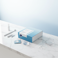 Boîte en carton magnétique transparente à 11 compartiments pour aligneurs dentaires avec logo personnalisé |   Organisateur d'aligneurs orthodontiques à phases divisées
