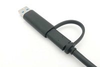 Cable Híbrido USB-C 3.0 SYONG de 3 pies (1 m) 2 en 1, 4K60Hz, 10Gbps, 100W, 5A, Carga Rápida con Blindaje Trenzado USB-A para Computadoras Lenovo