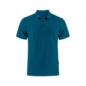 Polo de algodón transpirable para hombre en color liso con mangas cortas y detalle de botones reforzados. - Product Image 1