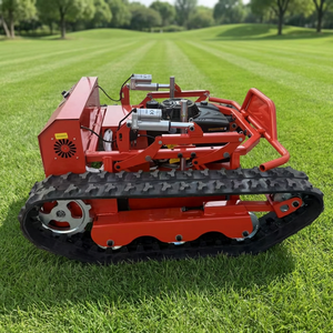Tondeuse à gazon multifonctionnelle 4 temps DIY sur chenilles, télécommande intelligente, désherbeur rotatif à 360 degrés, tondeuse à gazon à essence pour jardin - Product Image 4